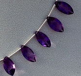 Amethyst Gemstone Beads  Marquise