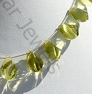 Lemon Quartz Gemstone Twisted Tear Drops