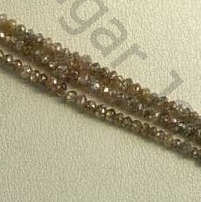 Diamond Gemstone Faceted Rondelle