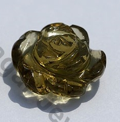 Olive Quartz Half Drilled Gemstones