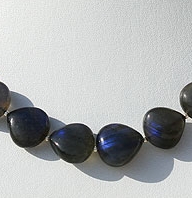 Labradorite Blue Power Heart Plain Beads