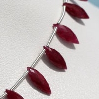 Ruby Gemstone Marquise Beads