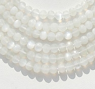 White Moonstone Faceted Rondelle