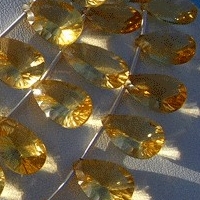 Honey Quartz  Concave Cut Pan