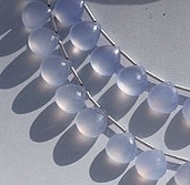 Chalcedony Gemstone Heart Briolette