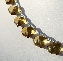 Honey Quartz Faceted Chubby Heart