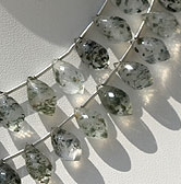 Green Moss Quartz Chandelier Briolette