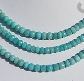 Amazonite Faceted Rondelles