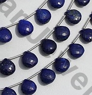 Lapis Gemstone  Heart Briolette