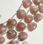 Pink Moonstone Heart Briolette