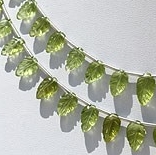 Peridot Gemstone Carved Leaf