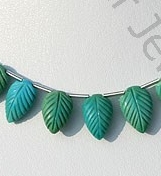 Sleeping Beauty Turquoise Carved leaf