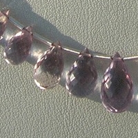 Pink Amethyst  Tear Drops Briolette