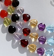 Semi Precious Gemstone Heart Briolette
