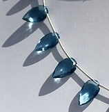 Blue Topaz Gemstone Conch Briolette