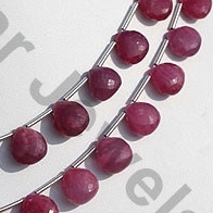 Pink Sapphire Gemstone Heart Briolette