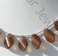 Coffee Moonstone Twisted Flat Pear