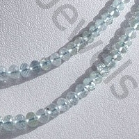 Aquamarine Gemstone  Faceted Rondelles