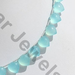 Sea Blue Chalcedony Betel Briolette