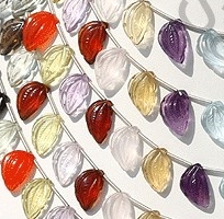 Semi Precious Gemstone Multi Carved Beads