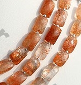 Sunstone Gemstone  Faceted Rectangles