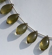 Olive Quartz Dolphin Briolette