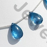 Blue Topaz Gemstone  Flat Pear Briolette