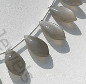 Grey Moonstone Dolphin Shape Beads