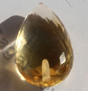 Citrine Half drilled gemstone