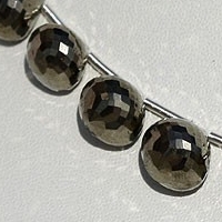 Pyrite Beads Onion Shape