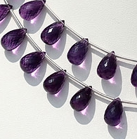 Amethyst Gemstone Tear Drops Briolette