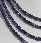 16 inch strand Iolite Gemstone Beads  Faceted Rondelles