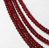 Red Spinel Plain Rondelle