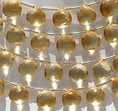 Citrine Gemstone  Heart Briolette
