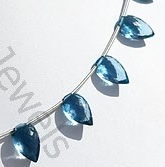 Blue Topaz Gemstone Conch Briolette