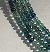 Fluorite Gemstone Plain Rondelle