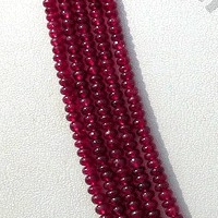 Ruby Gemstone Plain Beads