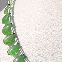 Tsavorite Gemstone Flat Pear Plain