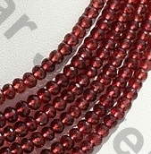Garnet Gemstone  Faceted Rondelle