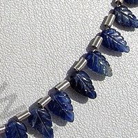 Sapphire Gemstone Carved Leaf