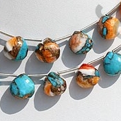Turquoise Gemstone Heart Briolette
