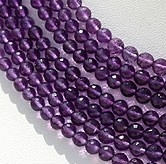 16 inch strand Amethyst Gemstone Beads  Faceted Rounds