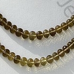 Olive Quartz  Faceted Rondelles