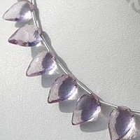 Pink Amethyst  Conch Briolette