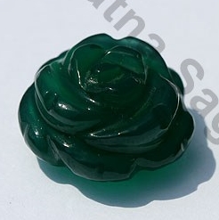 Green Onyx Half Drilled Gemstones