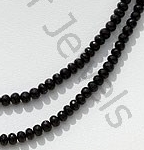 Black Spinel  Faceted Rondelles