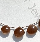 Coffee Moonstone Heart Briolette