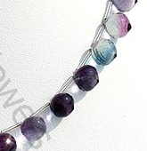 Fluorite Gemstone Onion Shape Beads