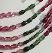 Tourmaline Gemstone Beads  Oval Faceted
