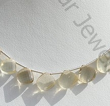 Scapolite Gemstone Twisted Heart Briolette